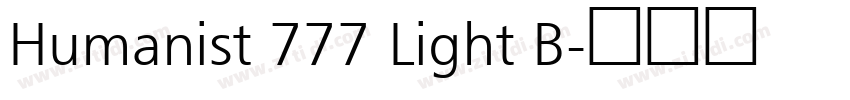Humanist 777 Light B字体转换